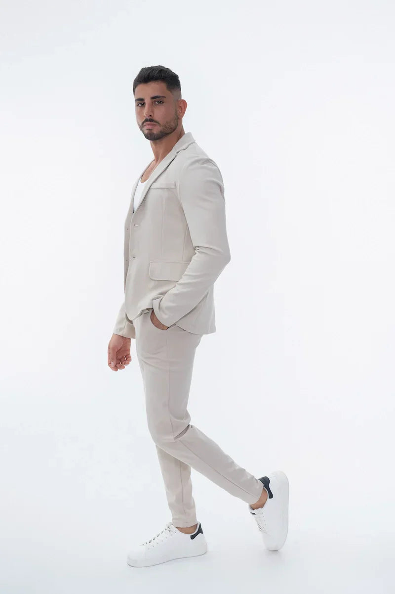 Klassieke effen kostuumset