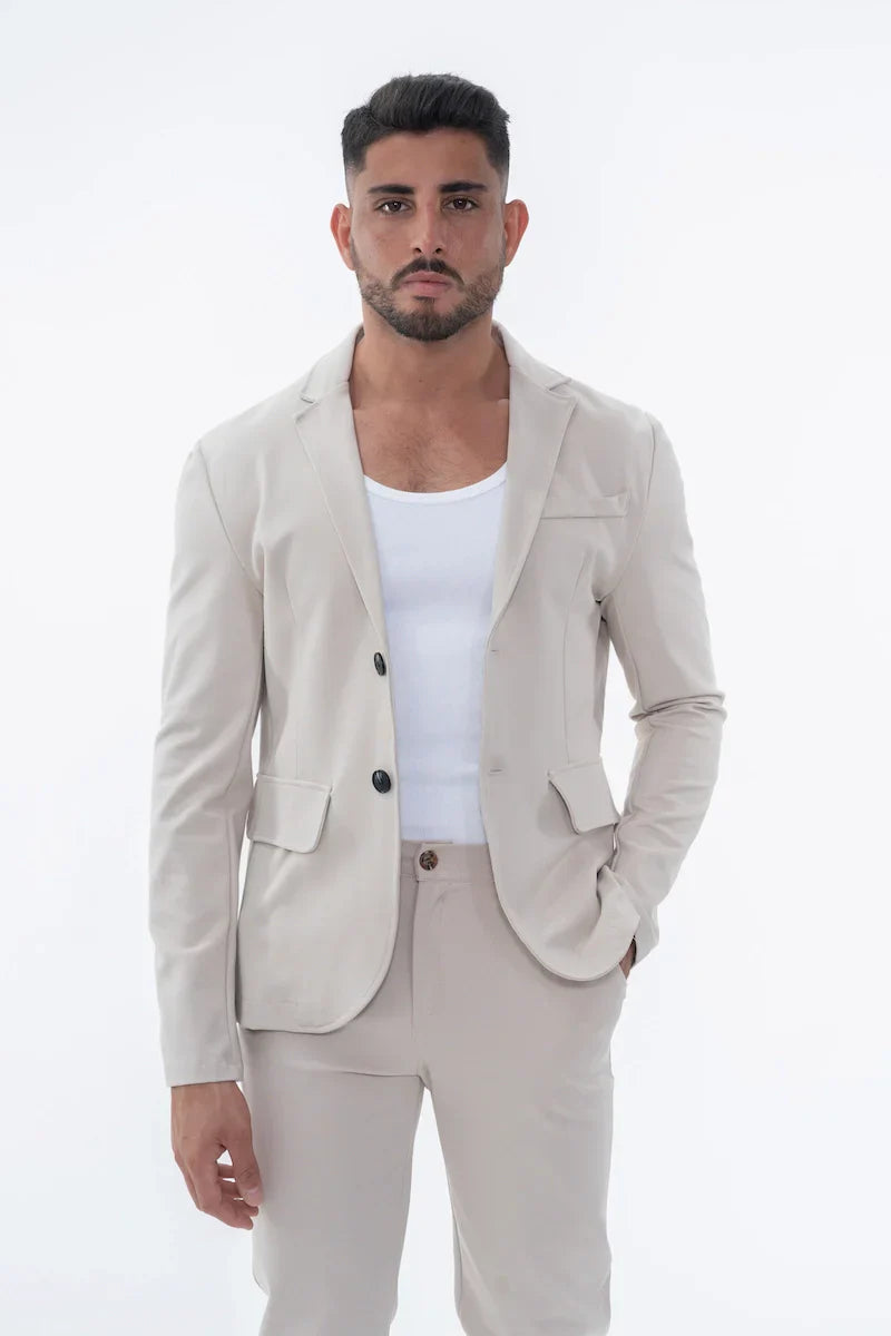 Klassieke effen kostuumset