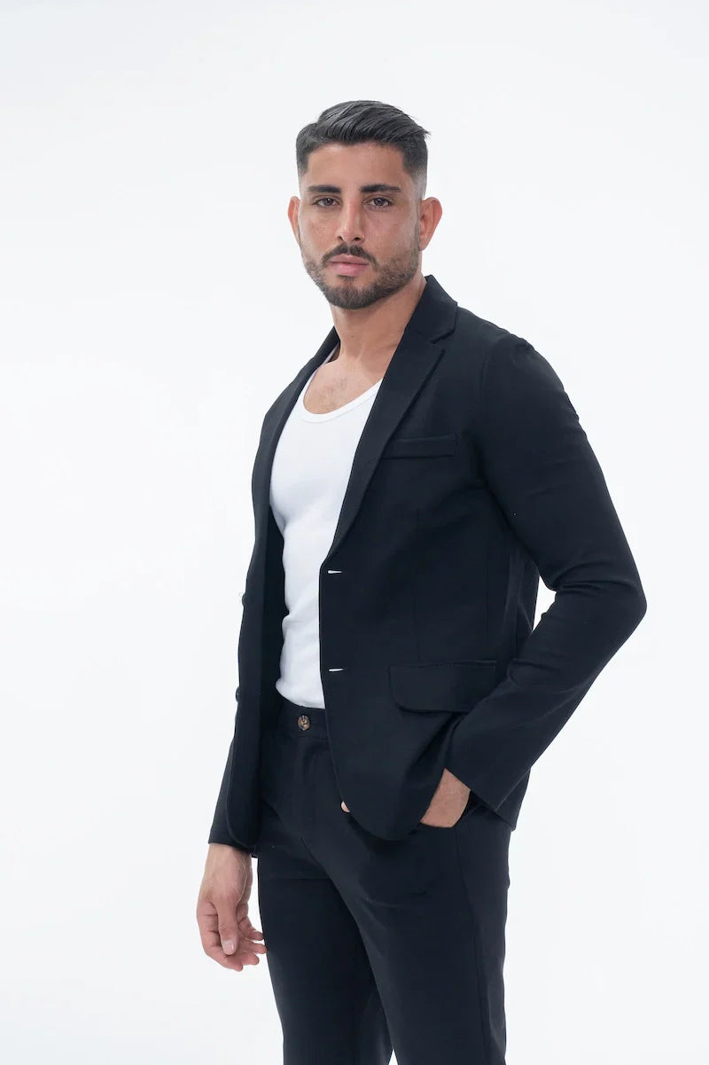 Klassieke effen kostuumset