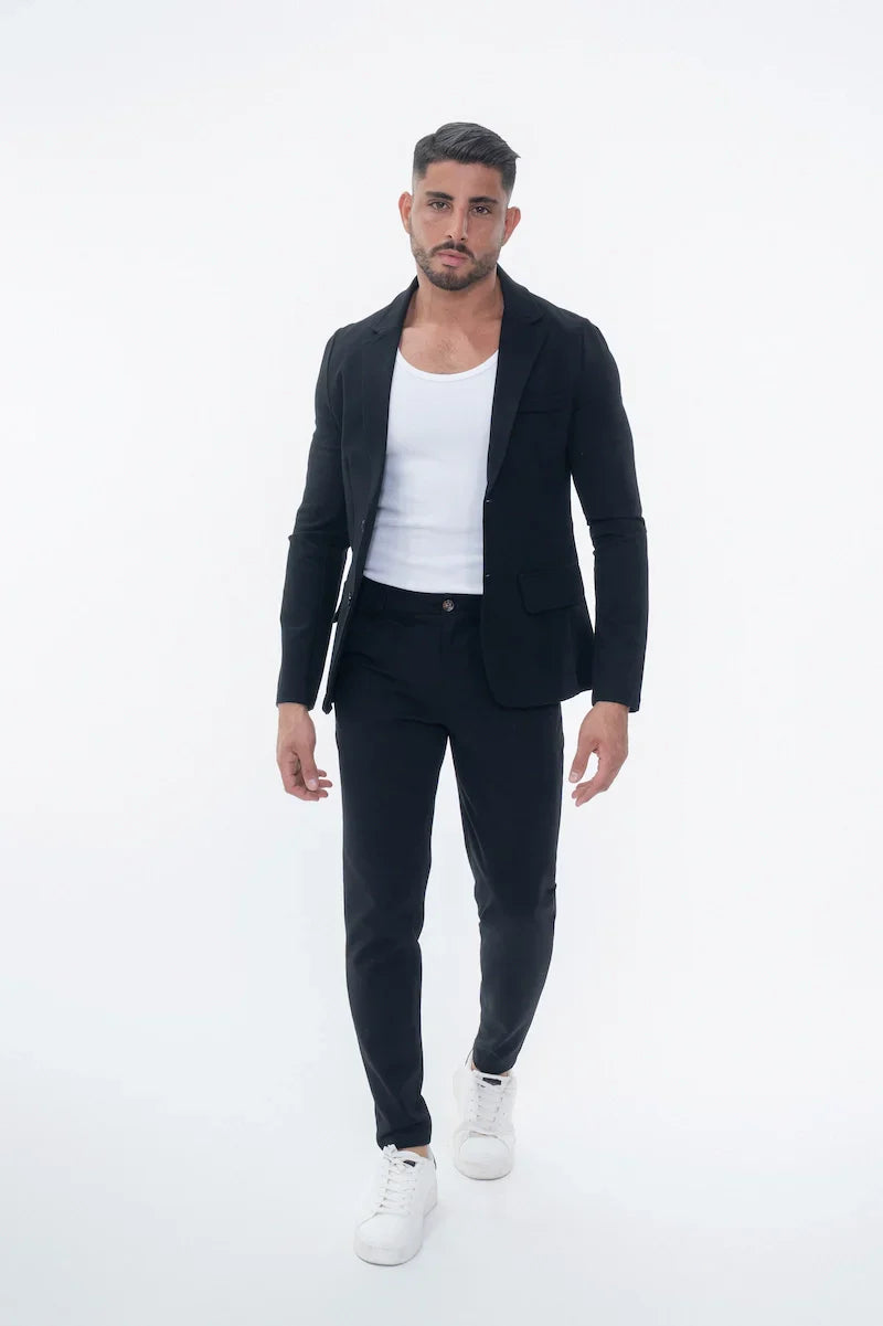 Klassieke effen kostuumset