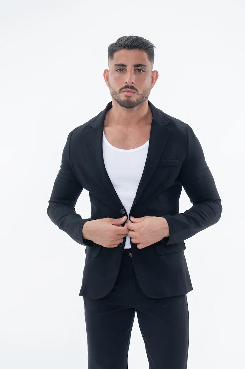 Klassieke effen kostuumset