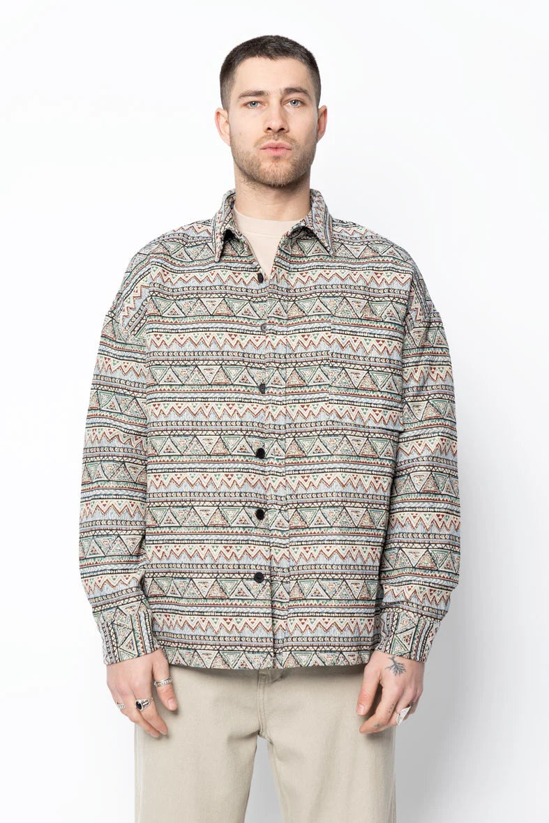 Overshirt met kleurrijke abstracte patronen