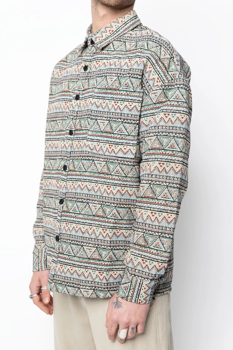 Overshirt met kleurrijke abstracte patronen