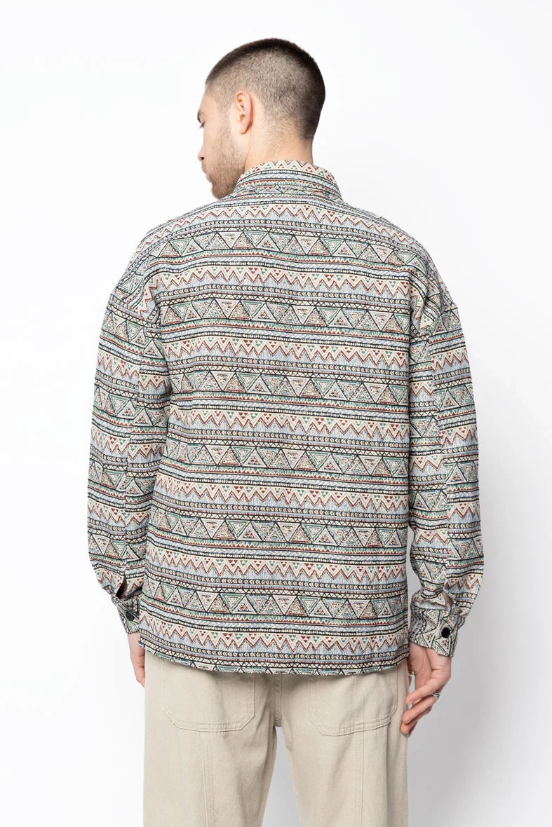 Overshirt met kleurrijke abstracte patronen