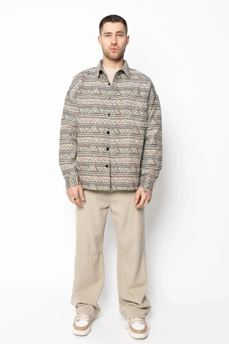 Overshirt met kleurrijke abstracte patronen