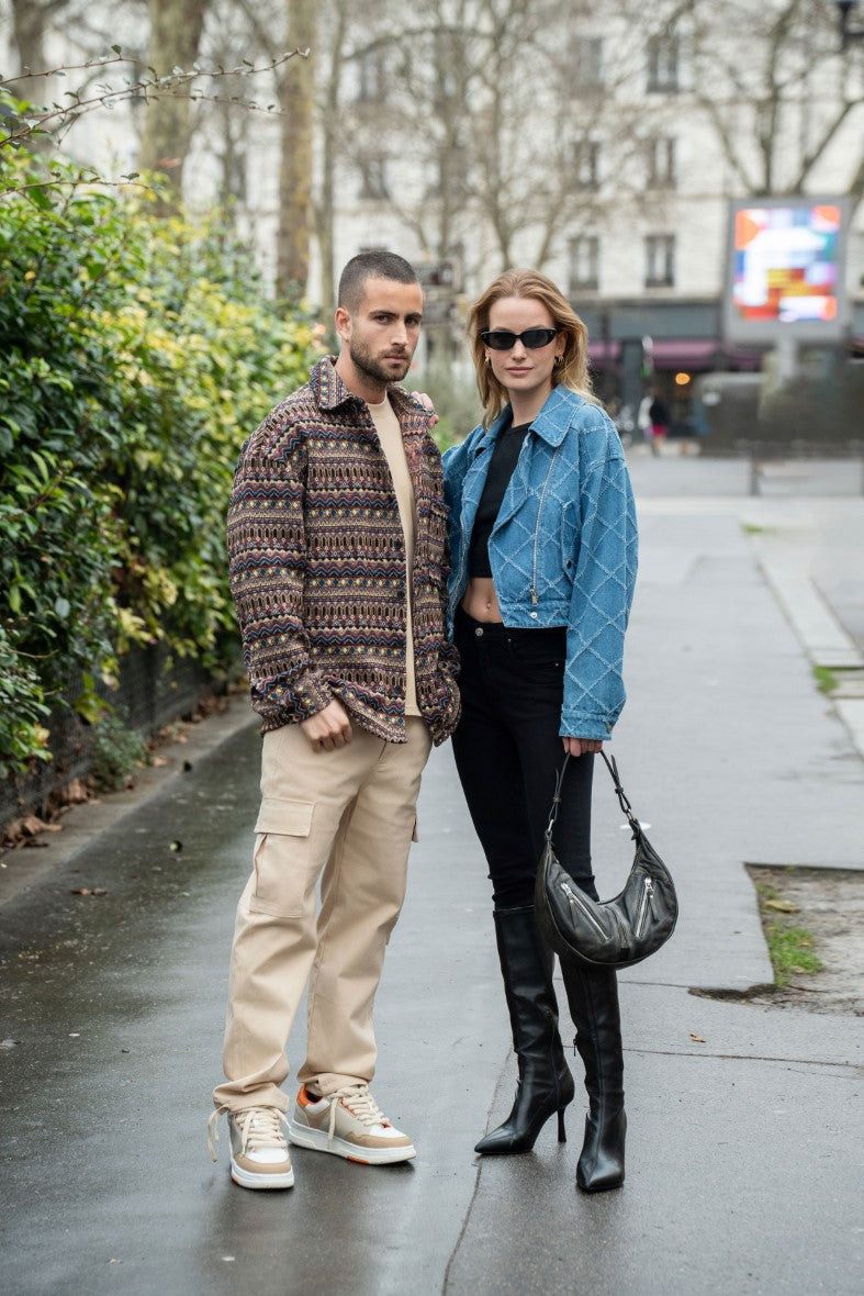 Overshirt met kleurrijke abstracte patronen