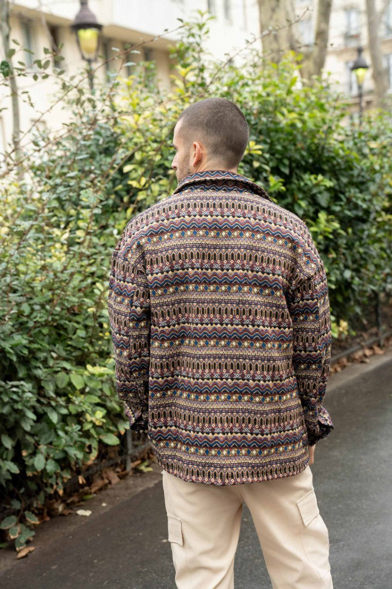 Overshirt met kleurrijke abstracte patronen