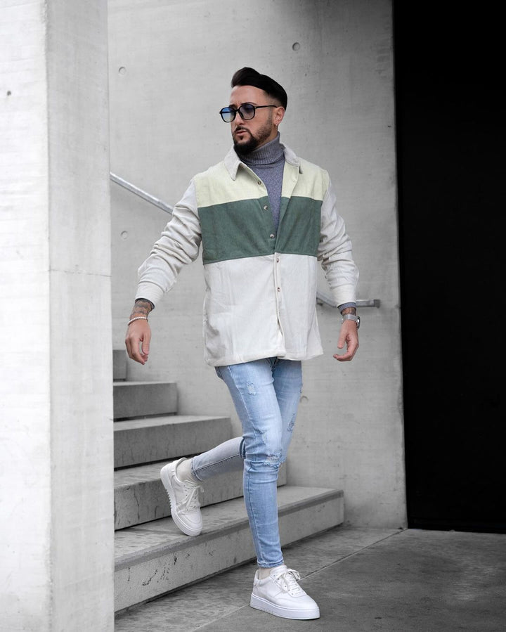 Driekleurig overshirt