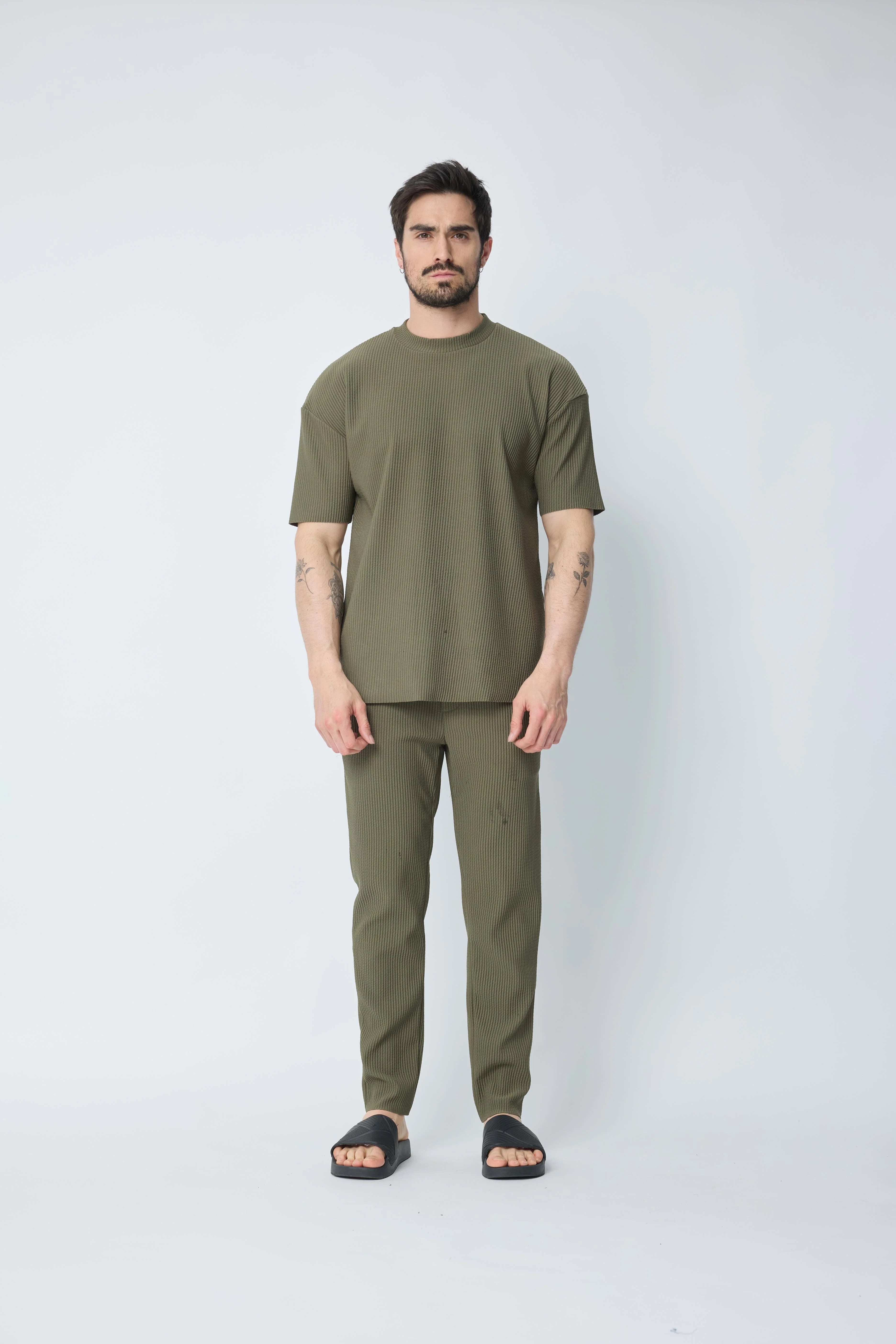 Effen t-shirt broekset