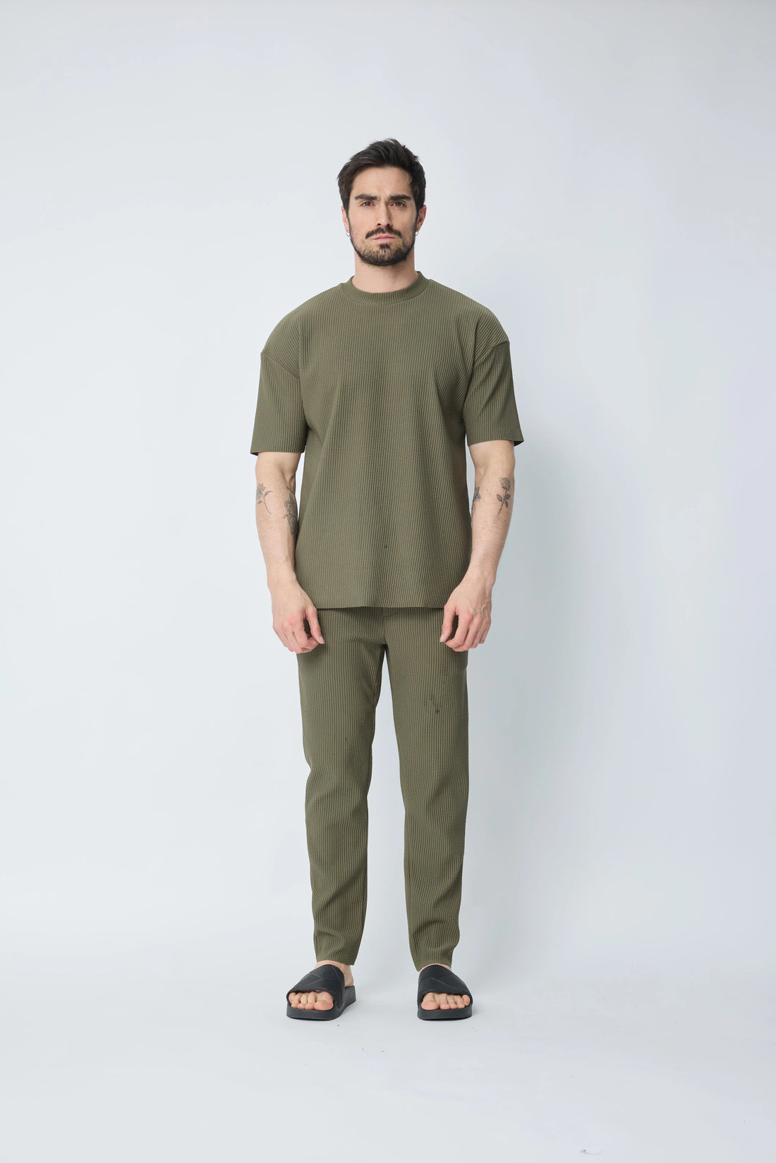 Effen t-shirt broekset