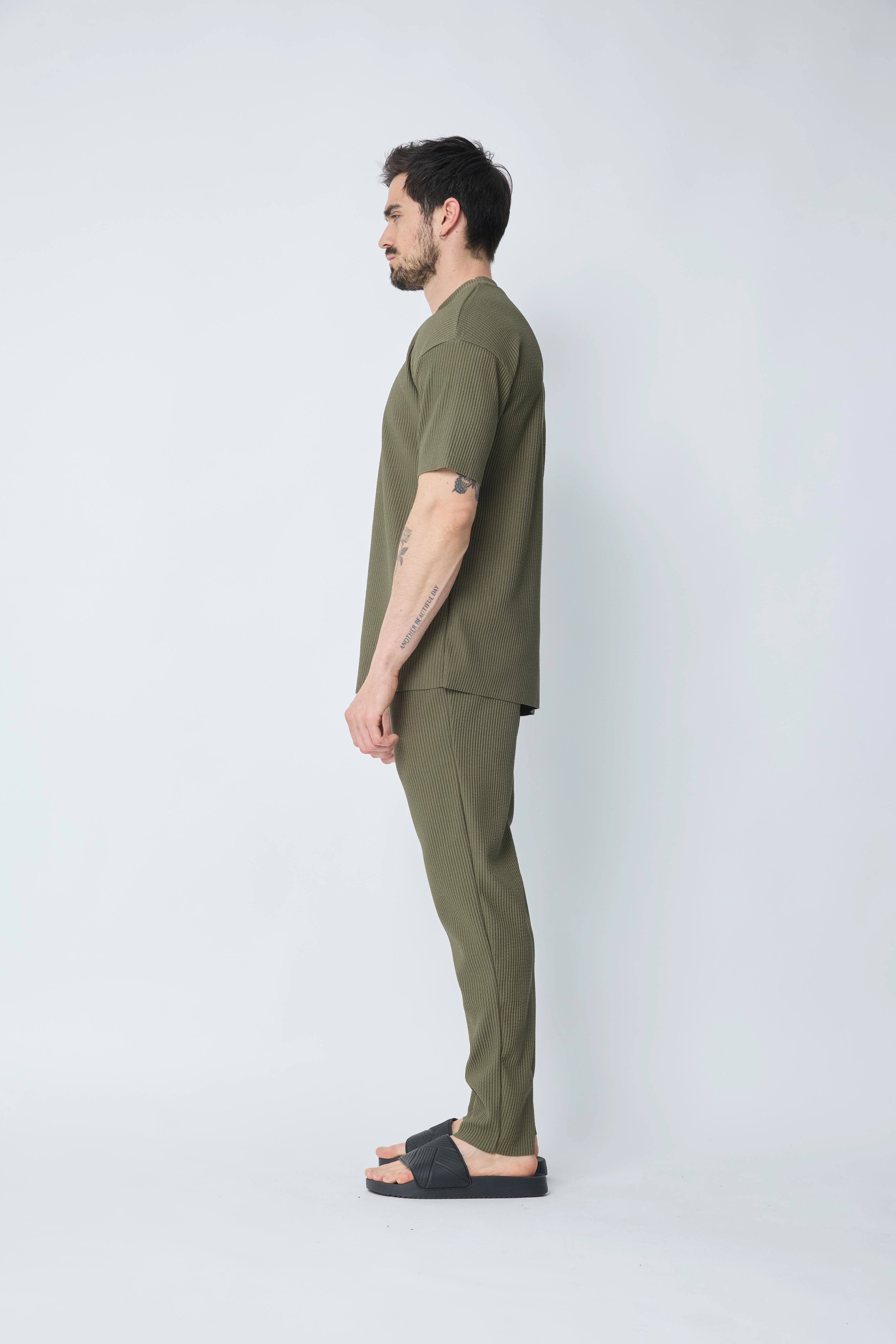 Effen t-shirt broekset