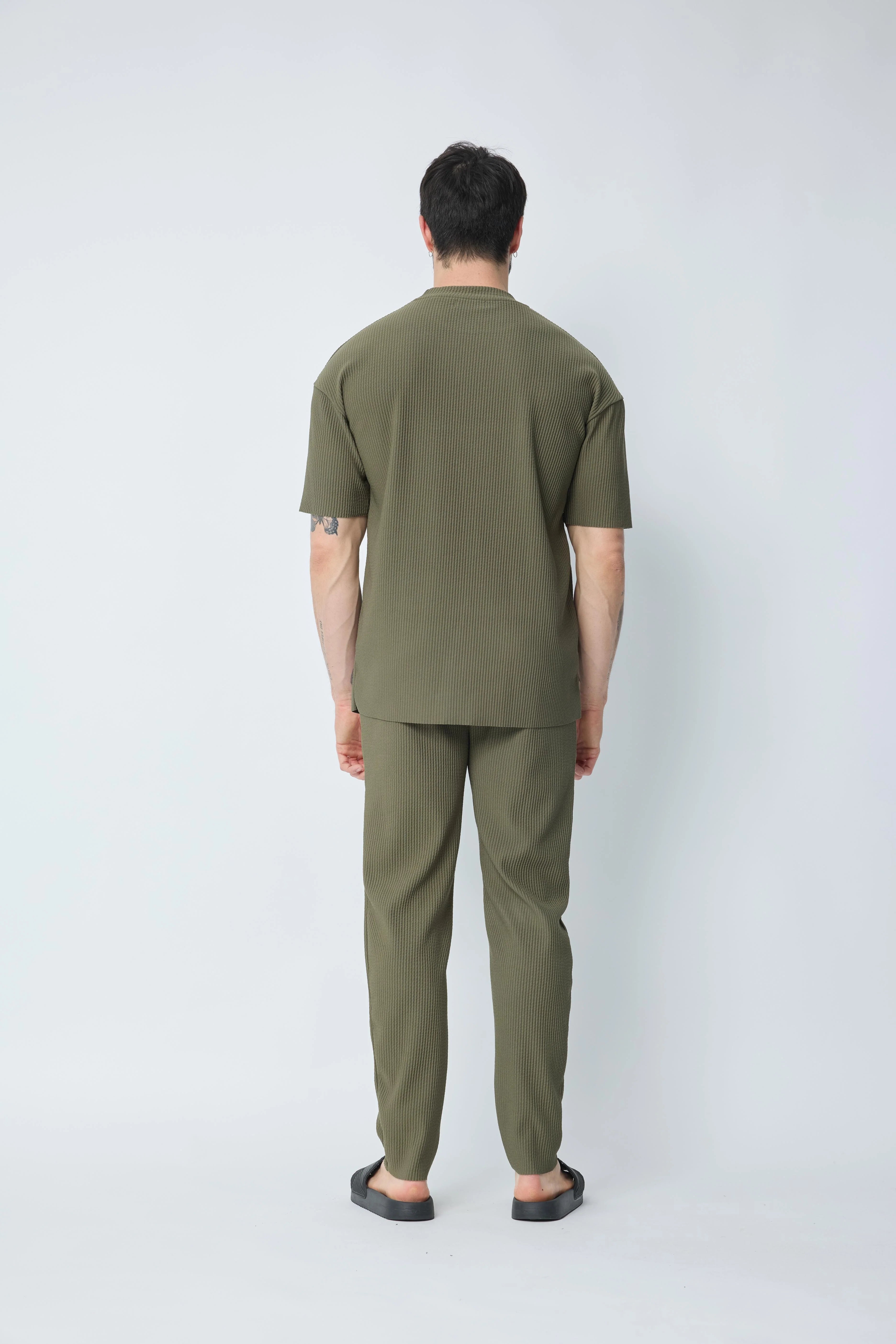 Effen t-shirt broekset