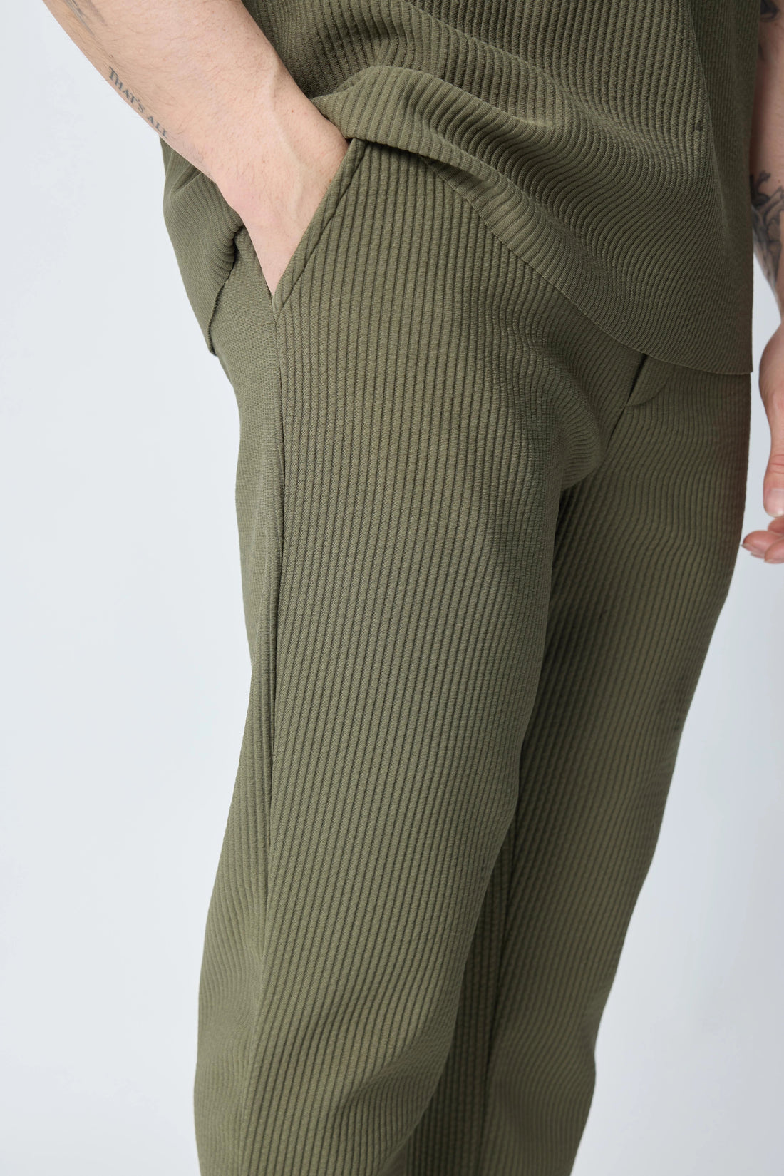 Effen t-shirt broekset