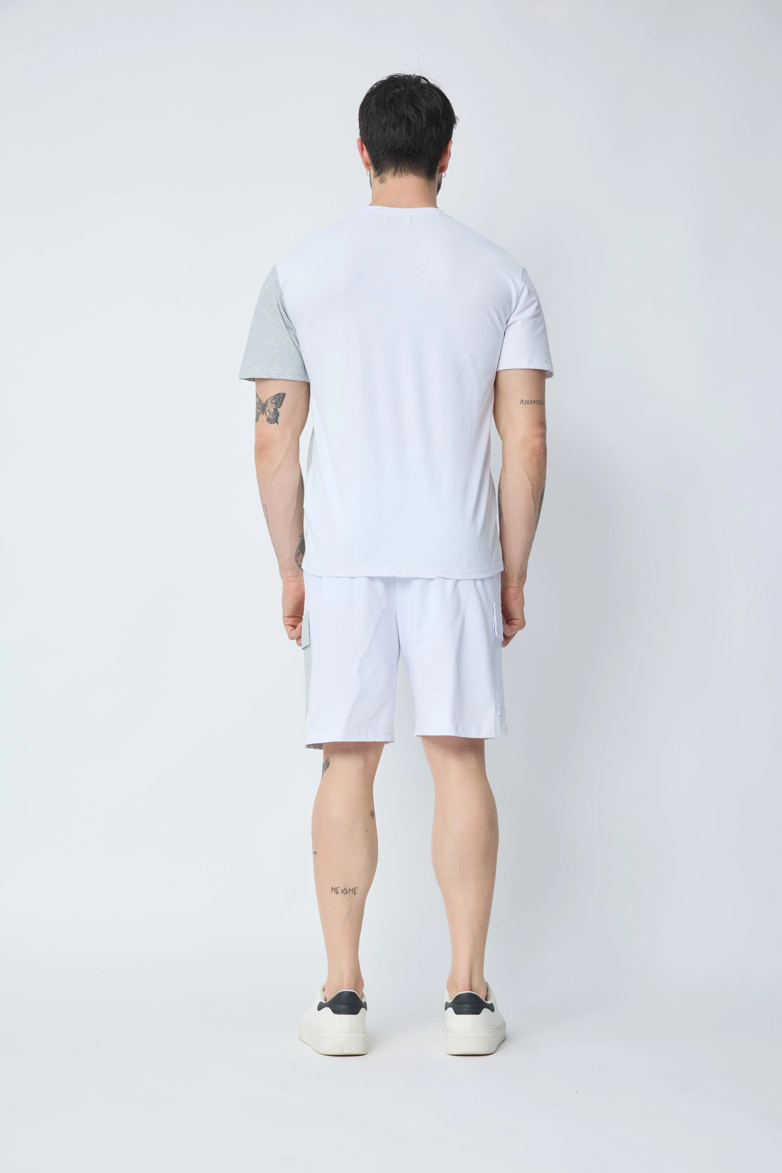 Set van tweekleurige T-shirt shorts