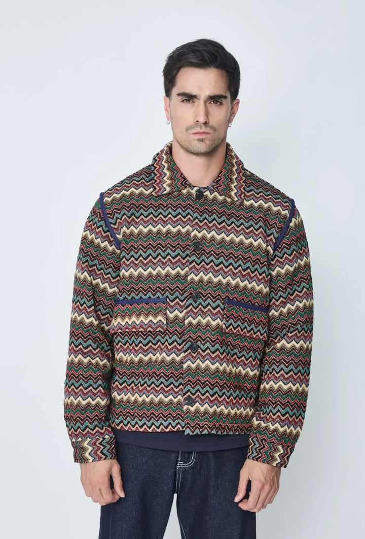 Overshirt met zigzagpatroon