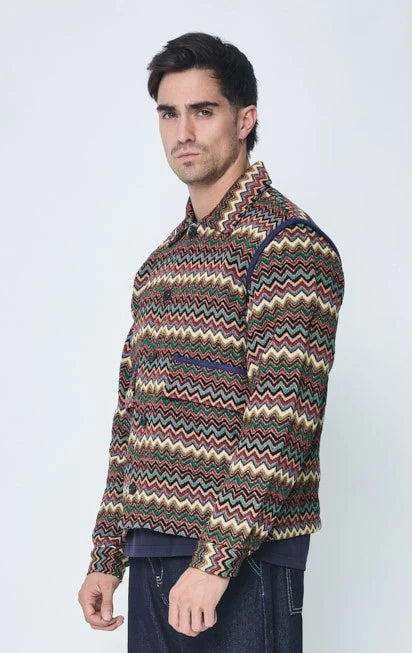 Overshirt met zigzagpatroon