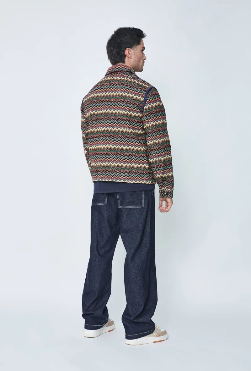 Overshirt met zigzagpatroon