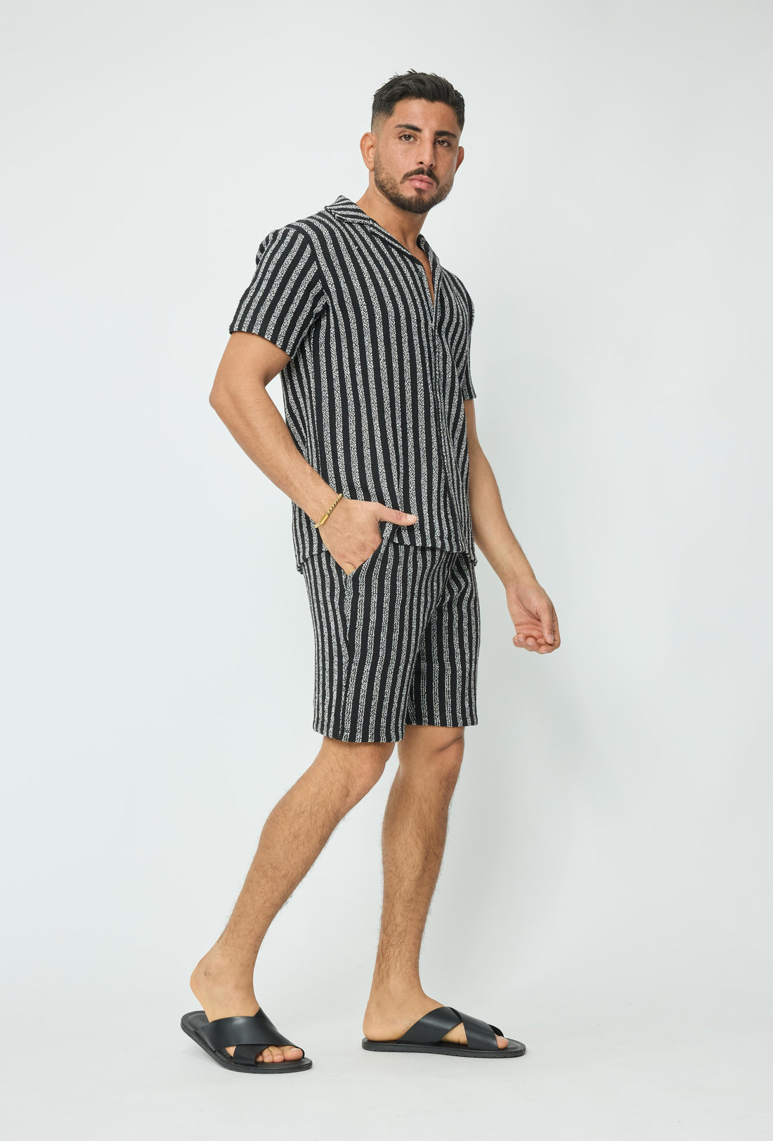 Gestreepte korte broek