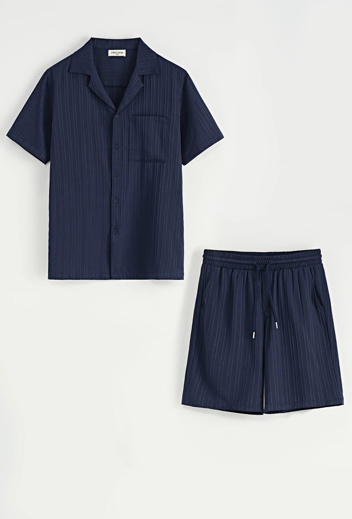 Set van effen shirt en korte broek