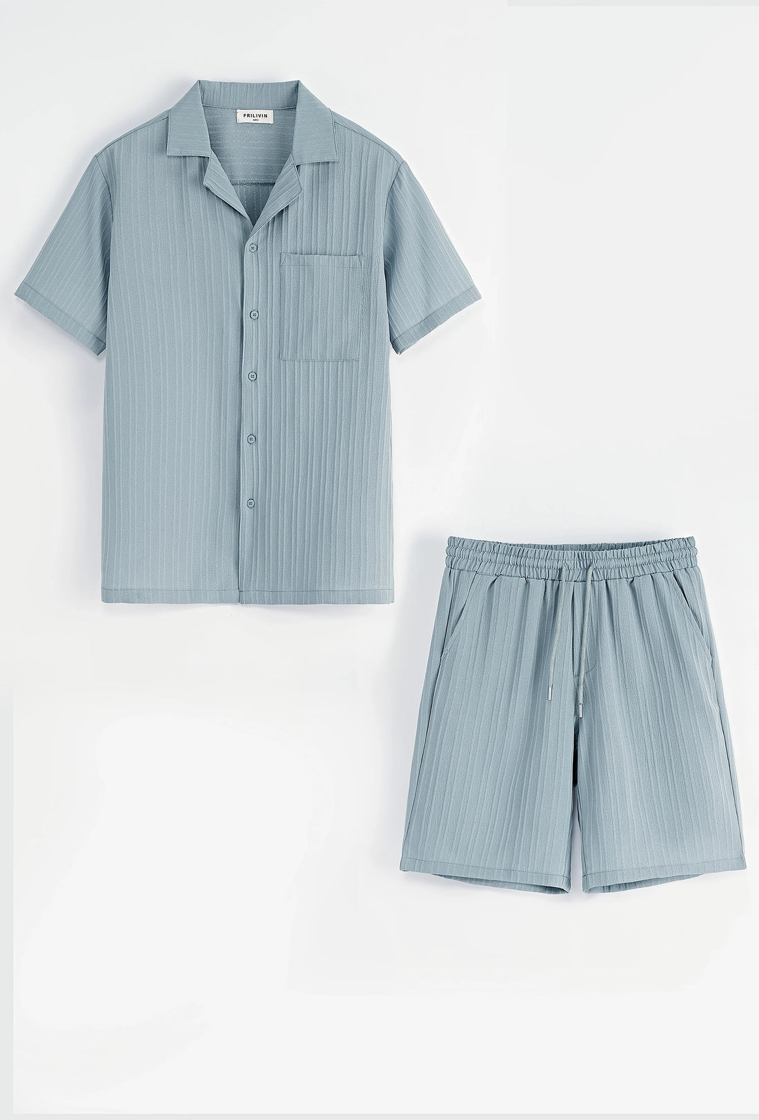 Set van effen shirt en korte broek