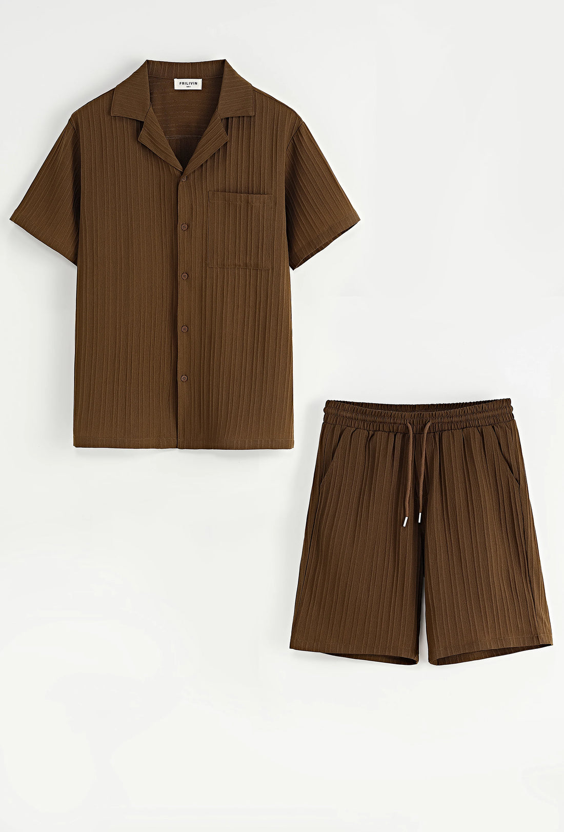 Set van effen shirt en korte broek