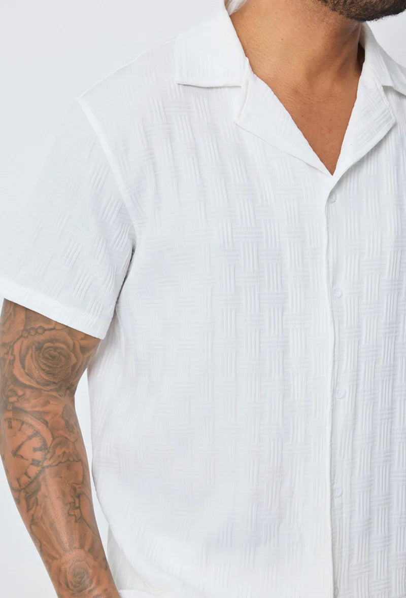 Effen overhemdset met korte mouwen