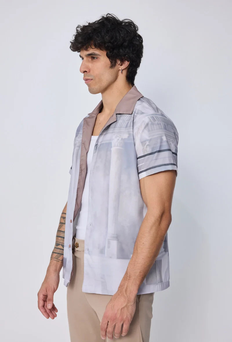 Shirt met korte mouwen en patroon