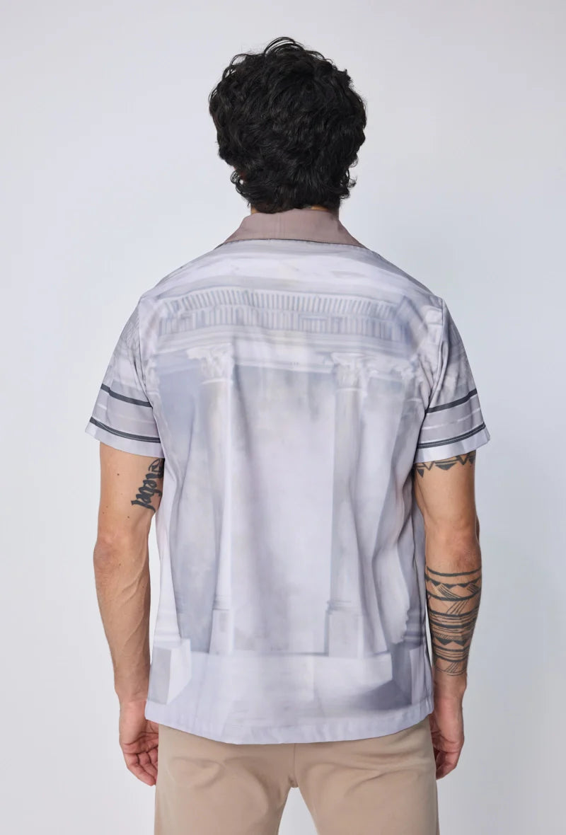 Shirt met korte mouwen en patroon