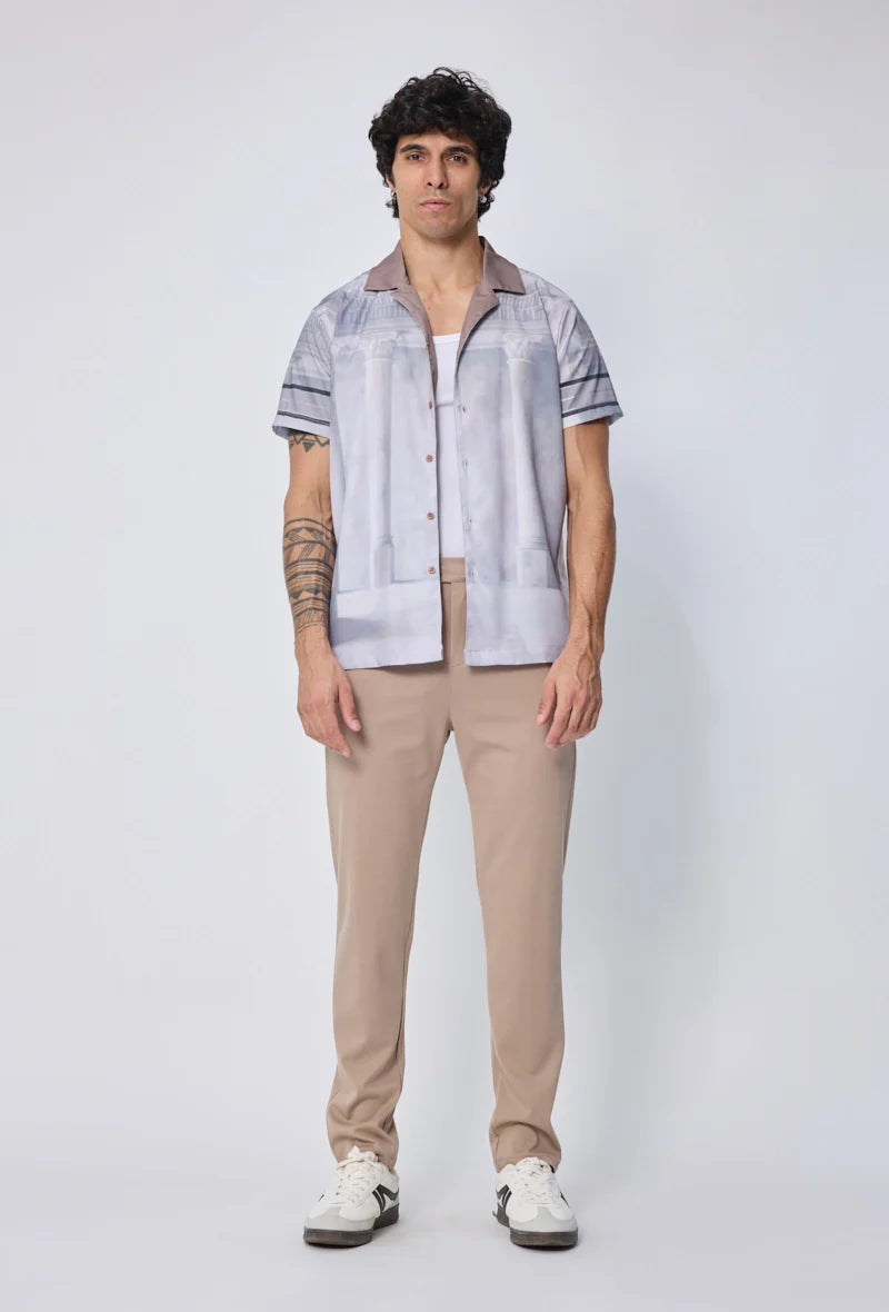 Shirt met korte mouwen en patroon