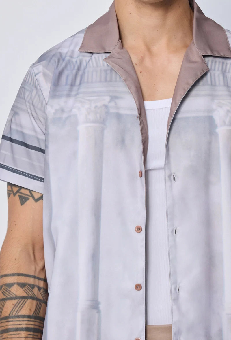 Shirt met korte mouwen en patroon