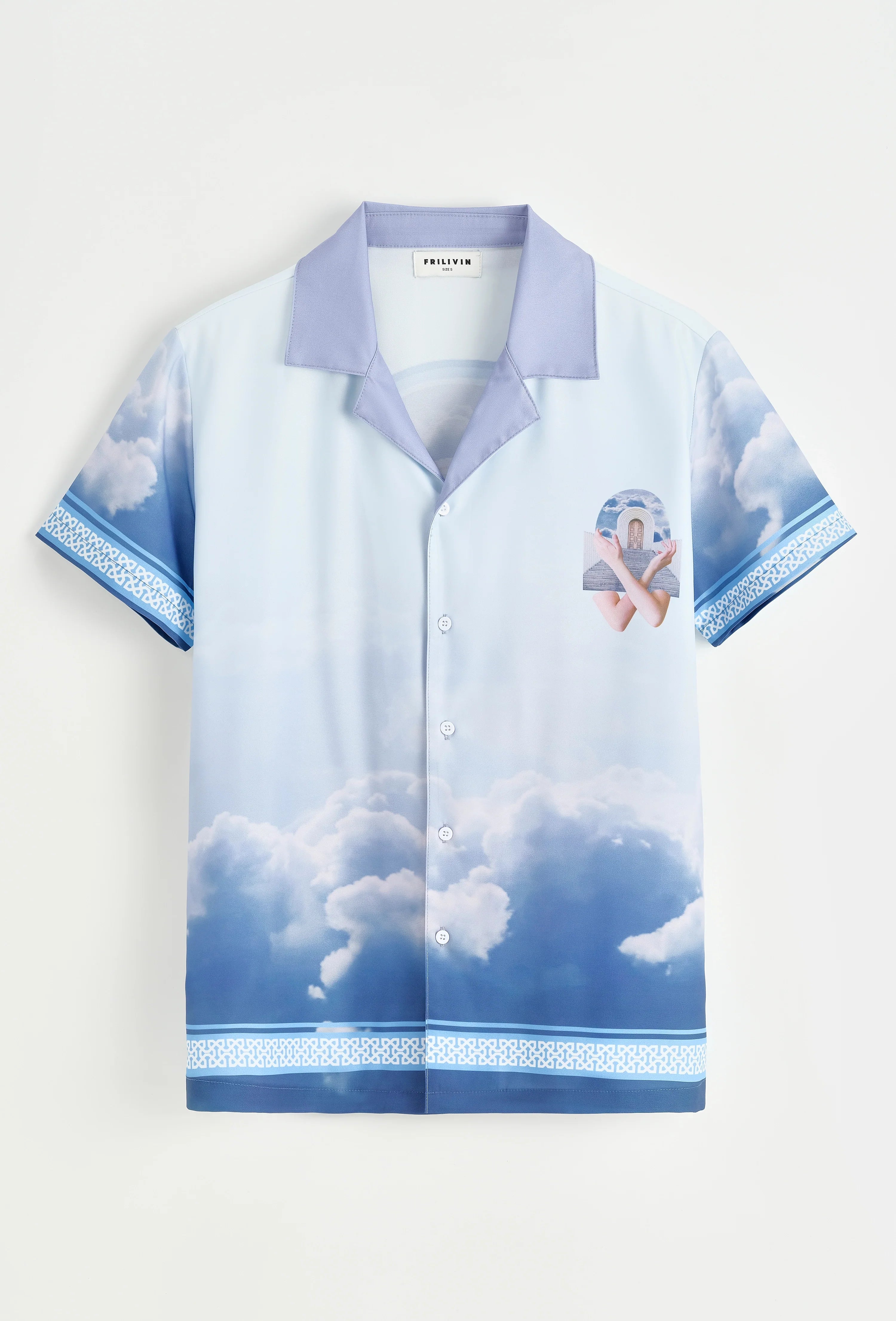 Shirt met korte mouwen en patroon