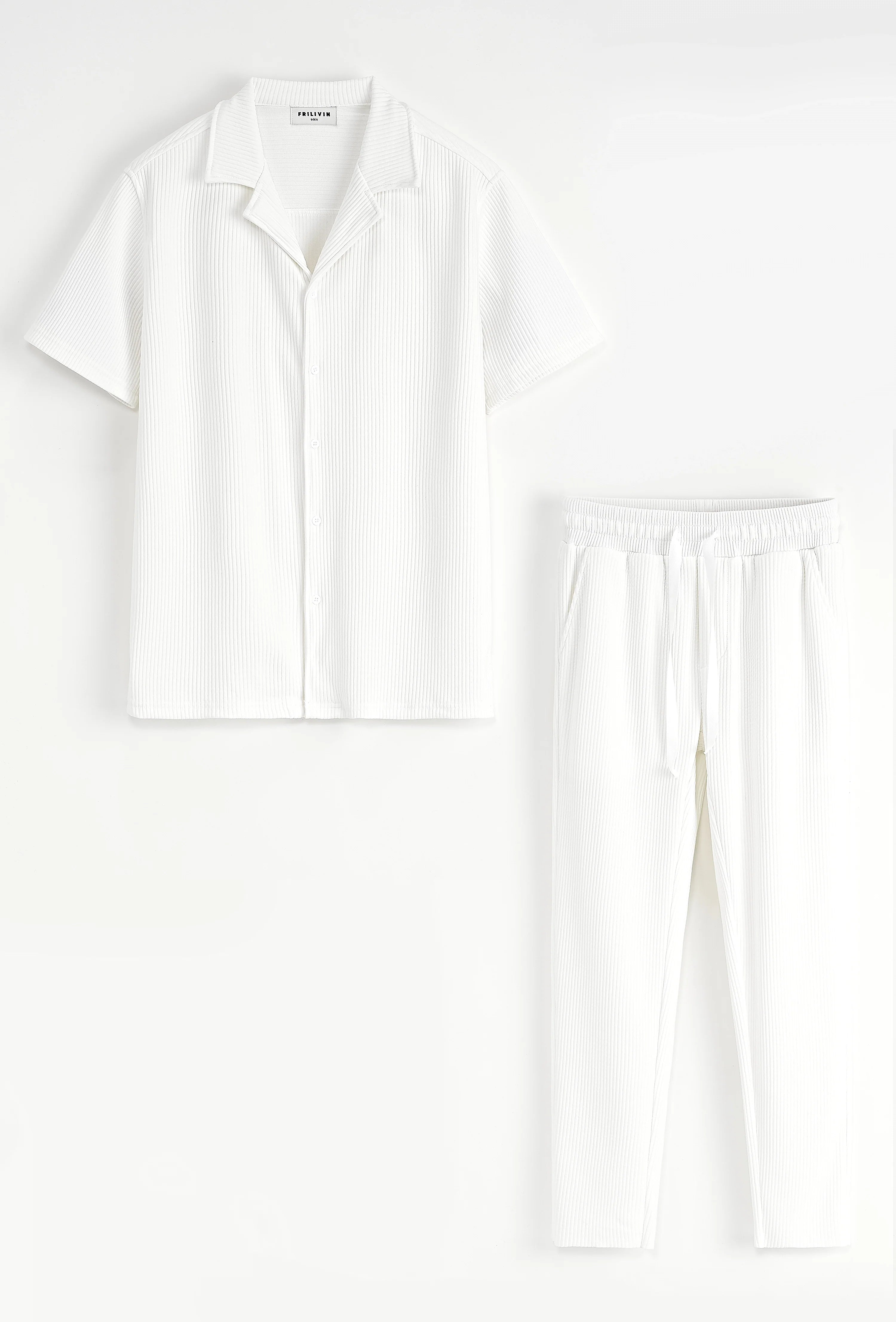 Set van effen jas en broek