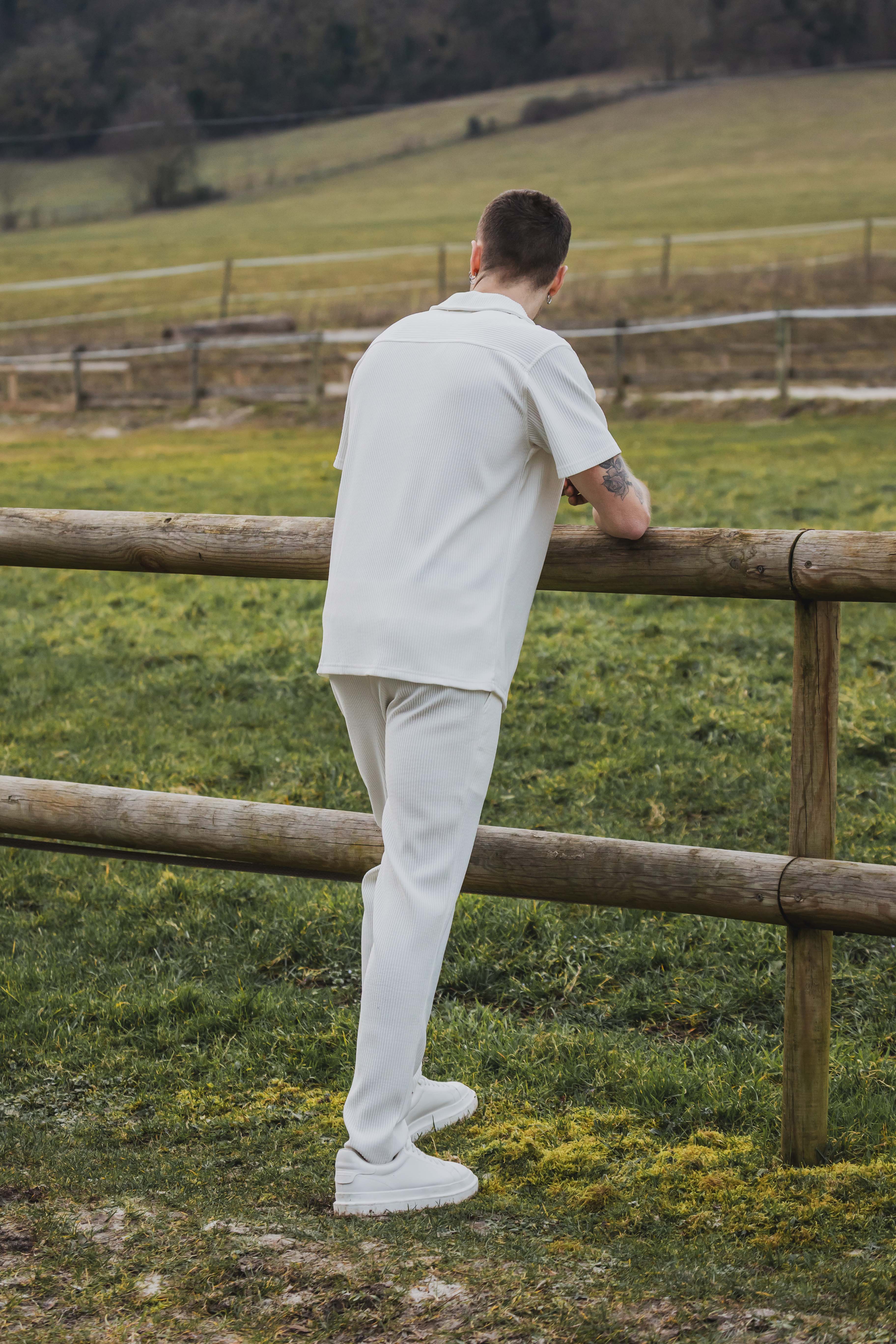 Set van effen jas en broek