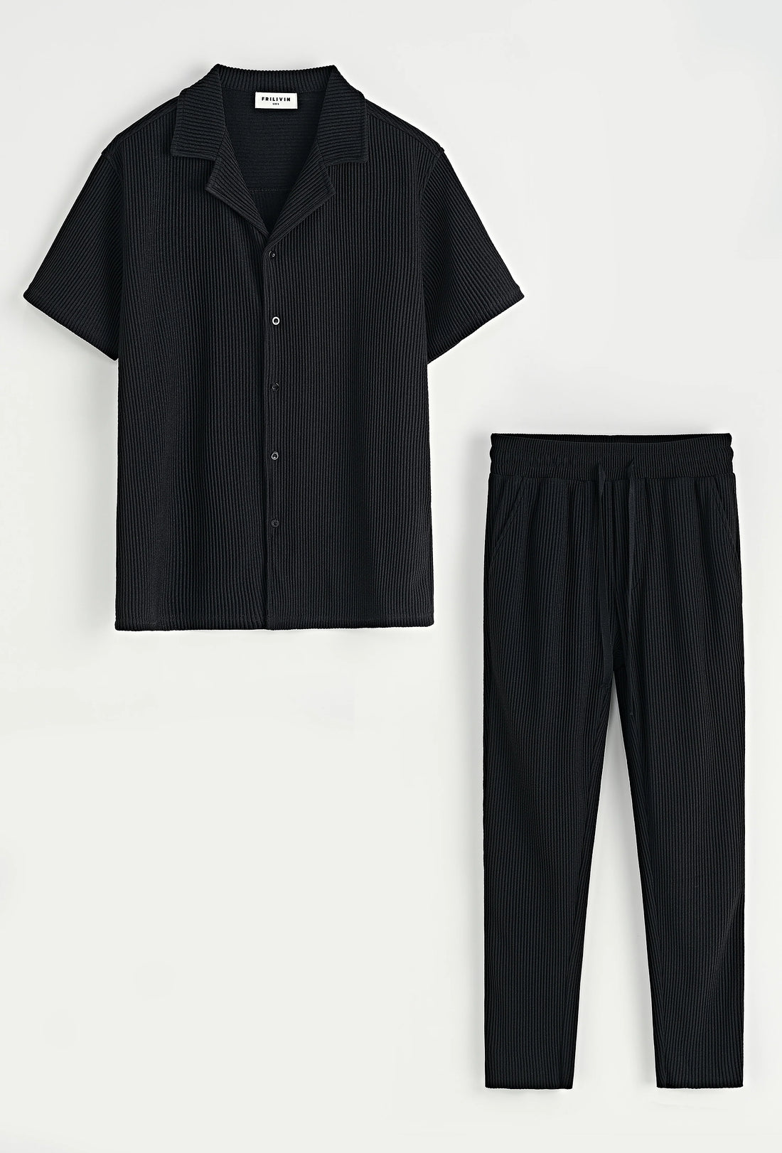 Set van effen jas en broek