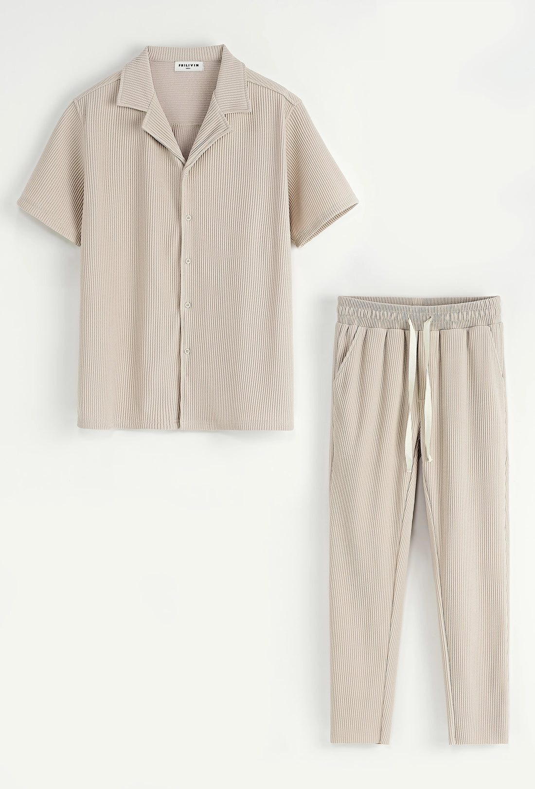 Set van effen jas en broek