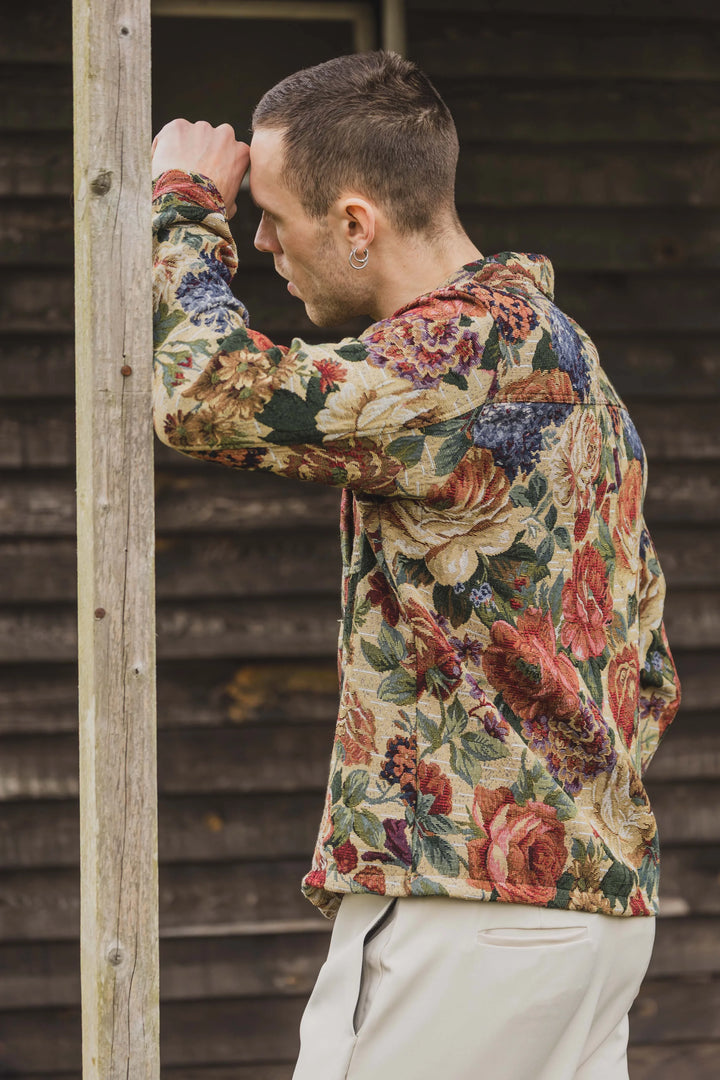 Lange mouwen jas met bloemenprint