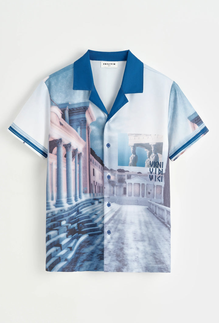 Shirt met korte mouwen en patroon