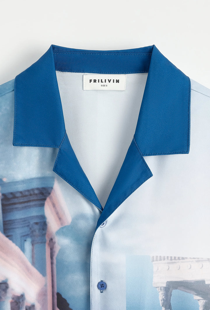 Shirt met korte mouwen en patroon