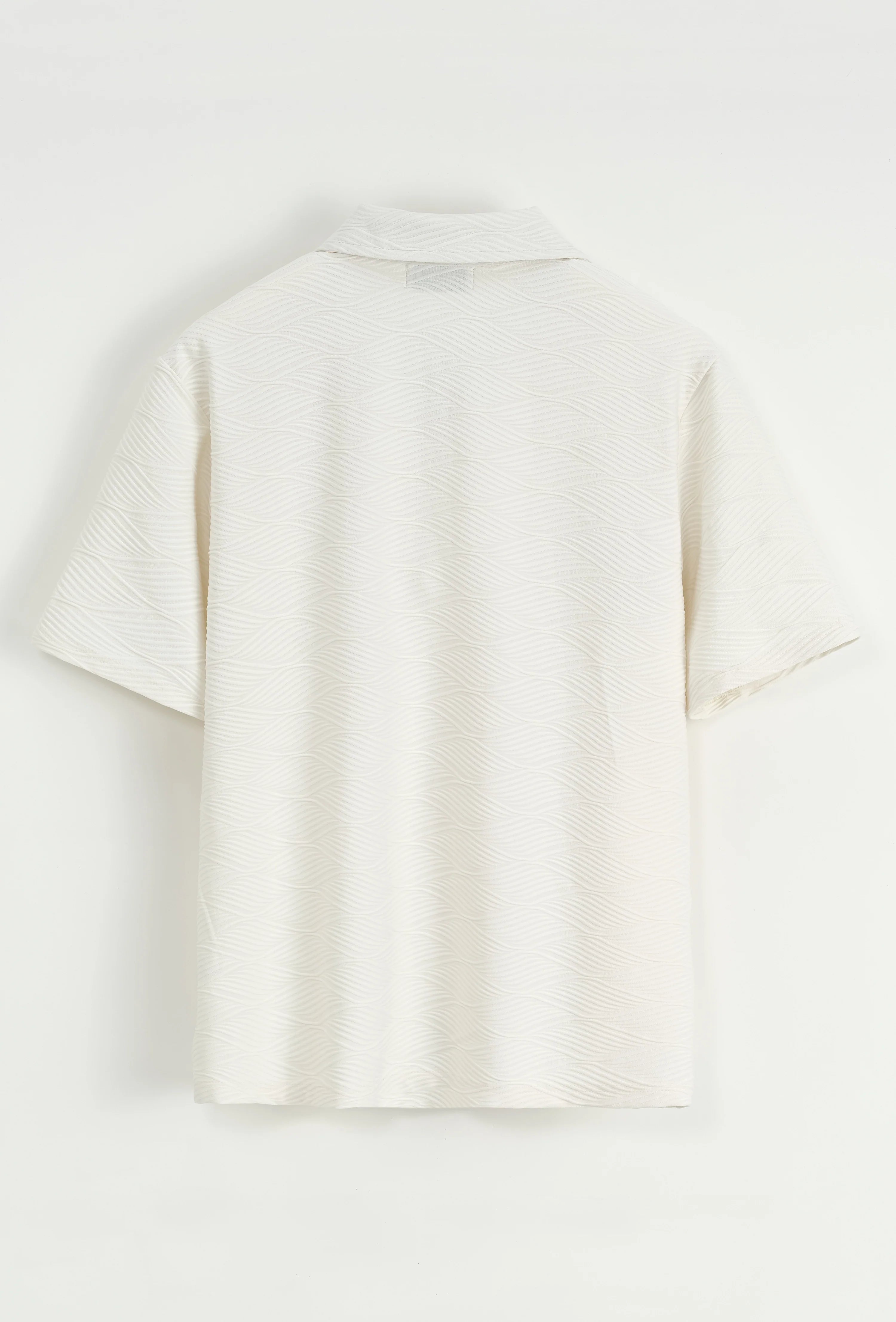 Set van effen shirt en korte broek met patroon