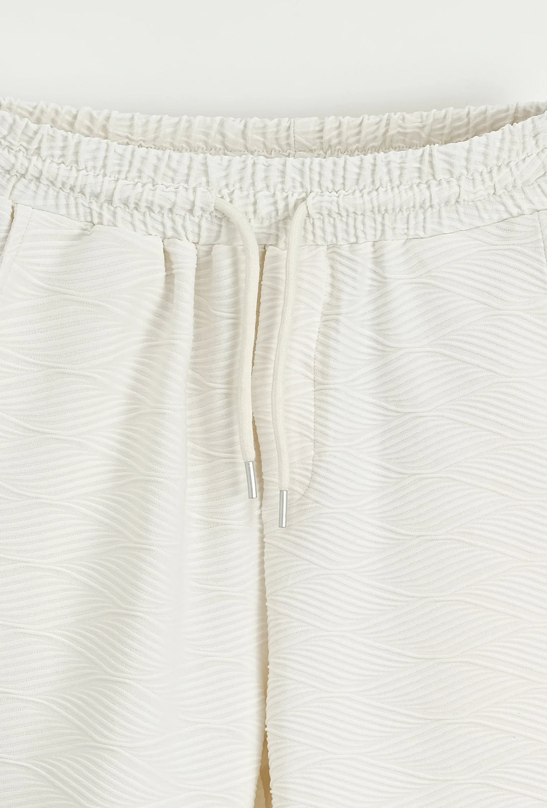 Set van effen shirt en korte broek met patroon