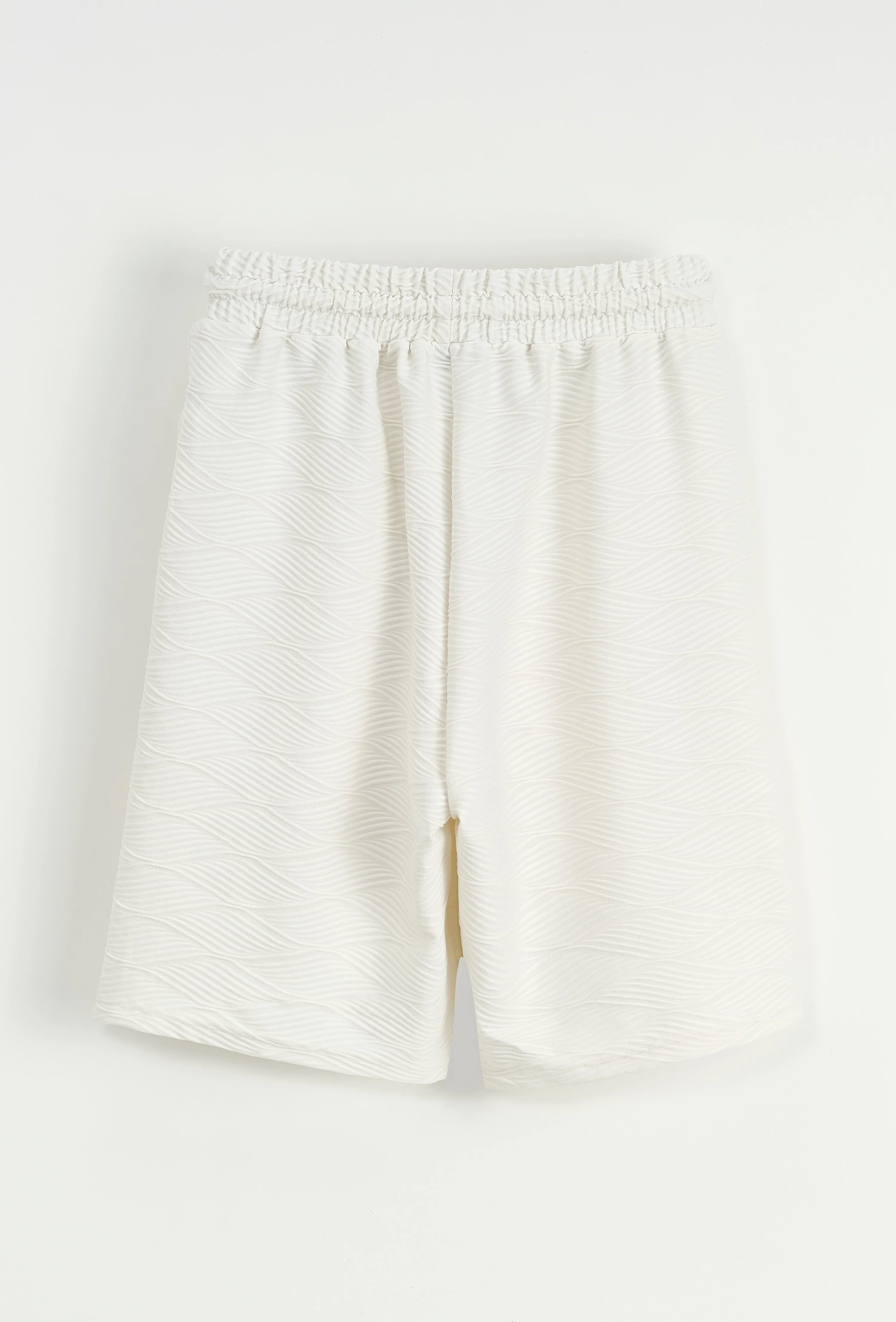 Set van effen shirt en korte broek met patroon