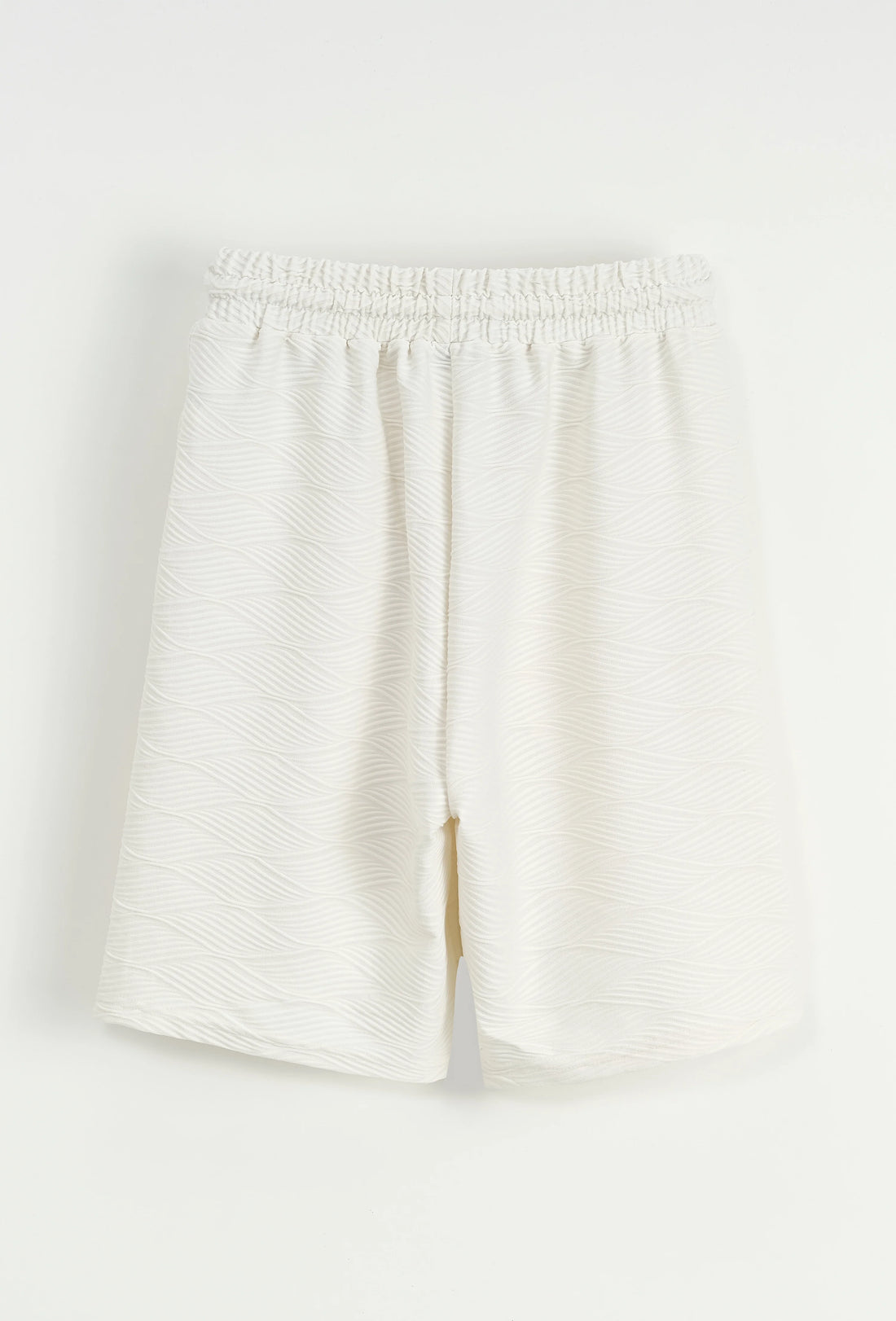 Set van effen shirt en korte broek met patroon