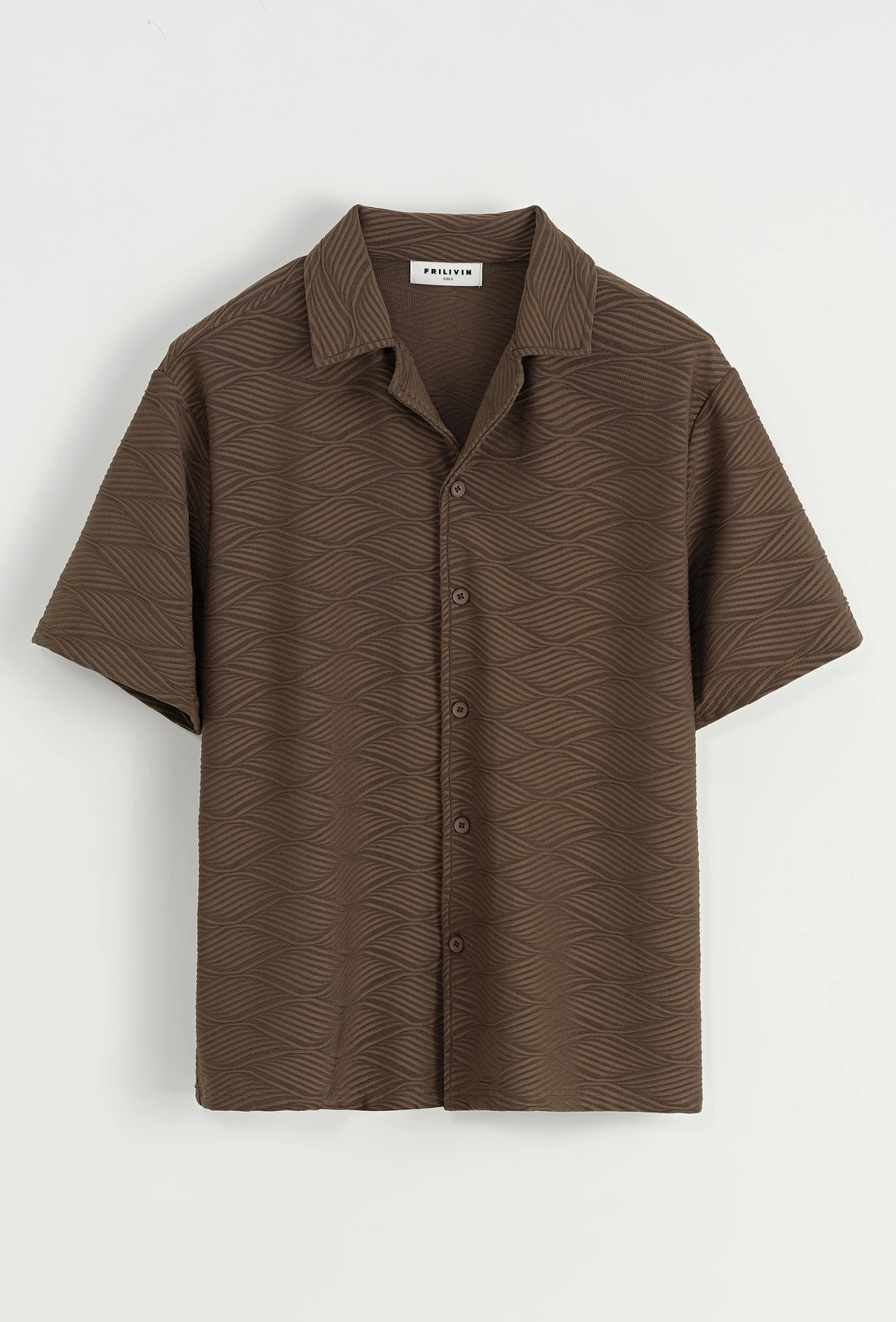 Set van effen shirt en korte broek met patroon