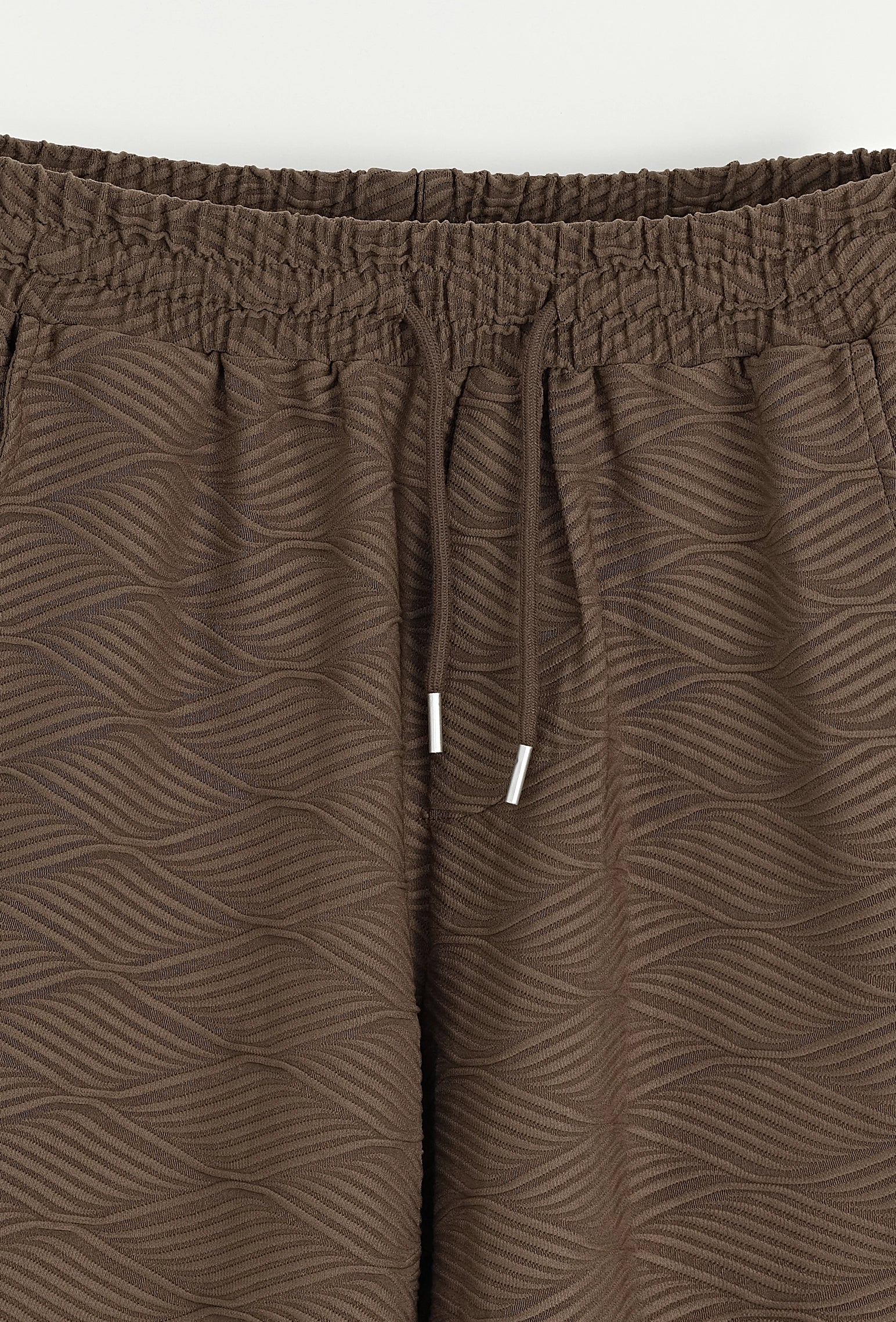 Set van effen shirt en korte broek met patroon