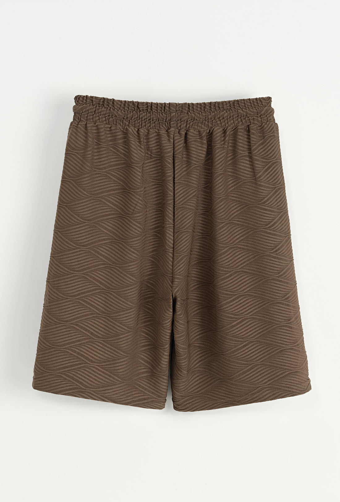 Set van effen shirt en korte broek met patroon