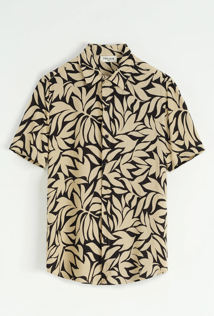 Shirt met korte mouwen en patroon