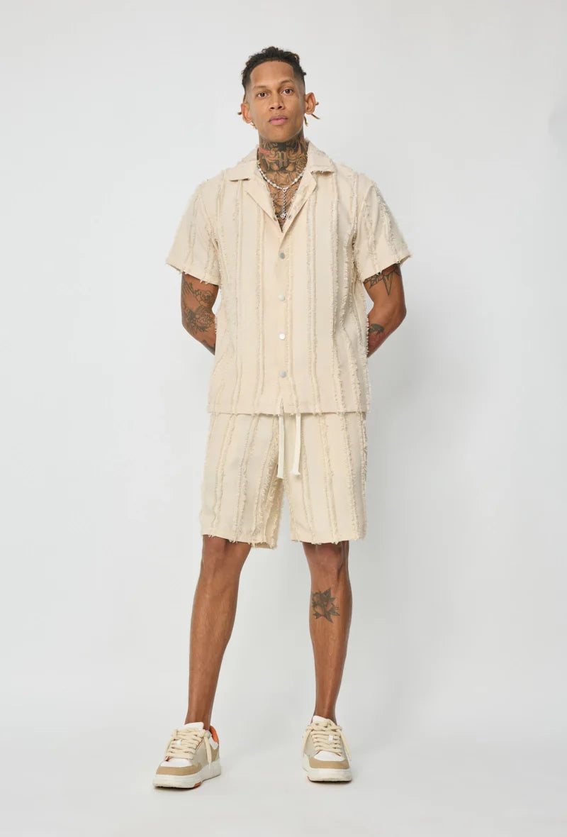 Set van effen shirt en korte broek