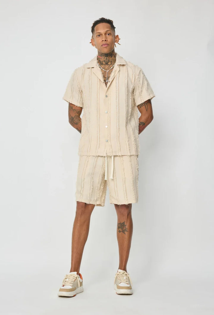 Set van effen shirt en korte broek