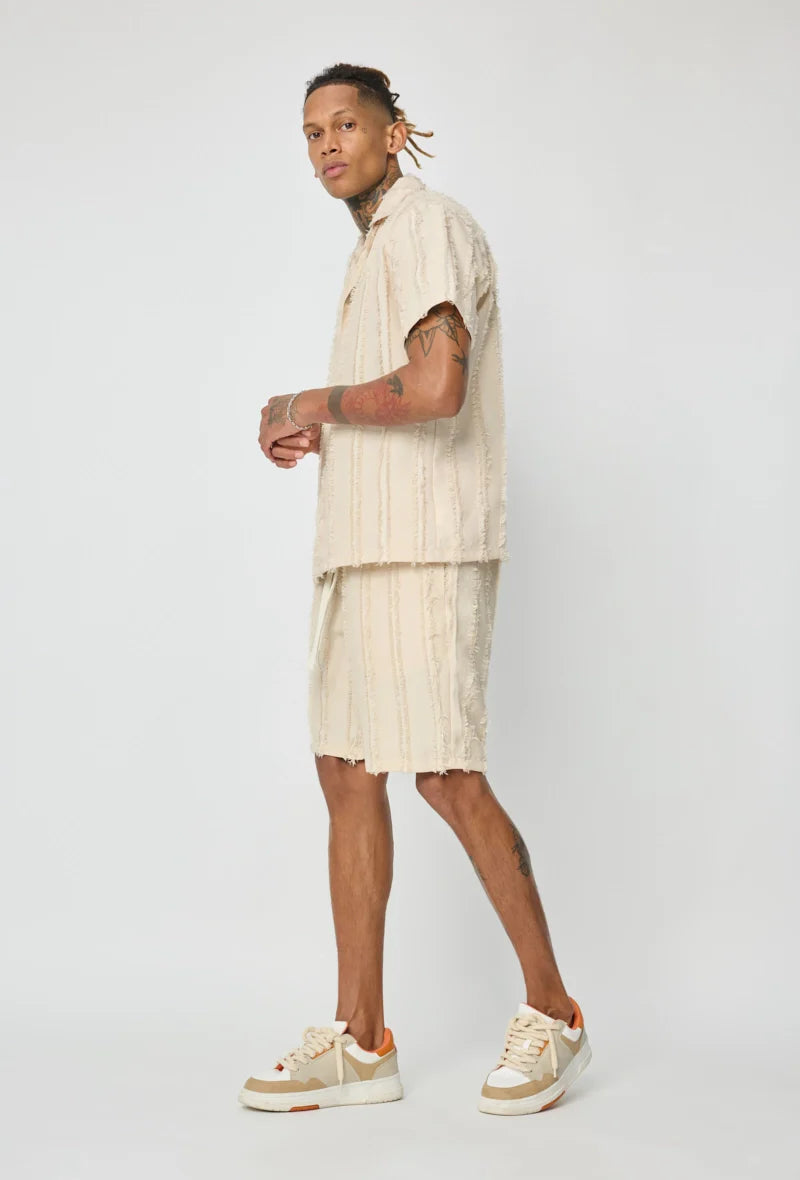 Set van effen shirt en korte broek