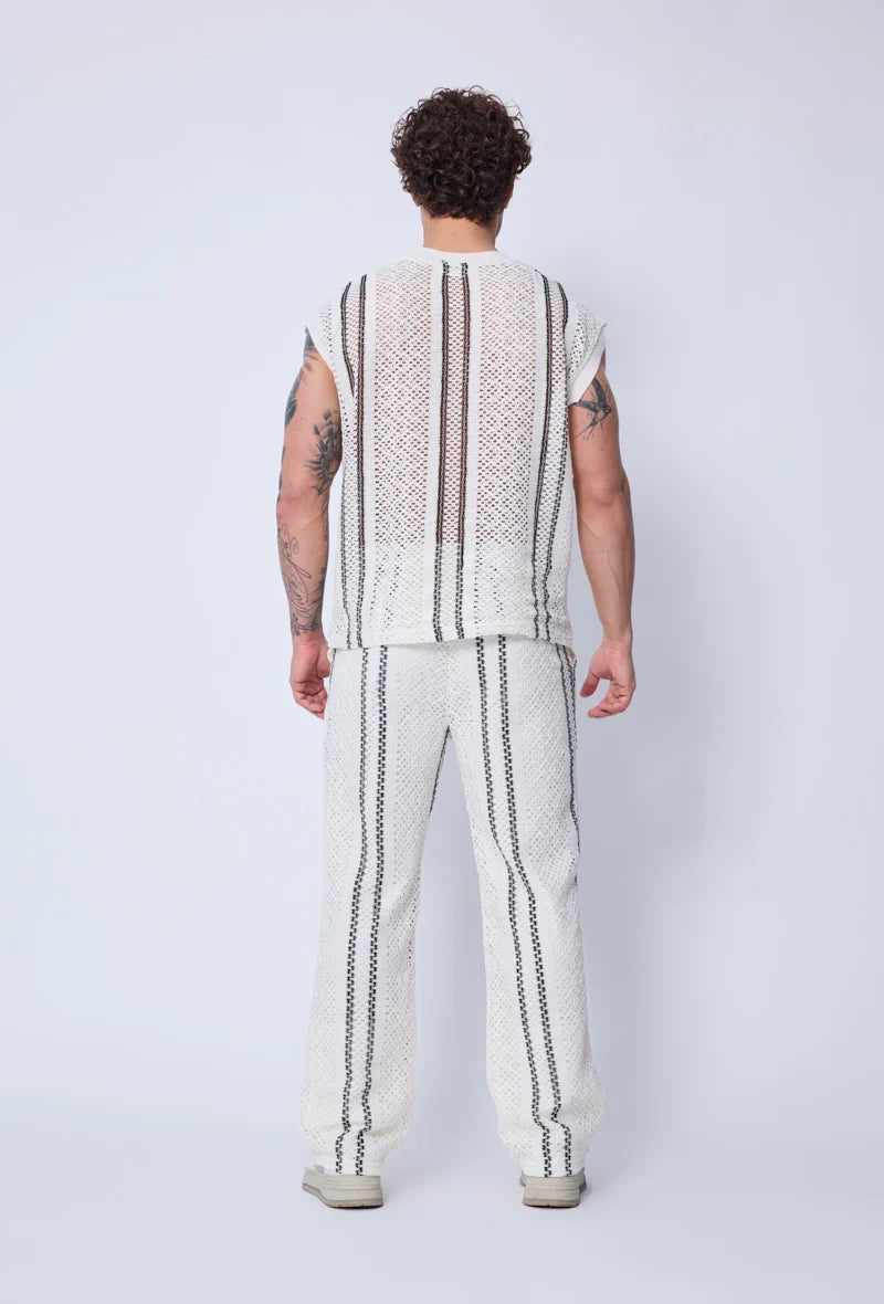 Gebreide tanktop en broekset